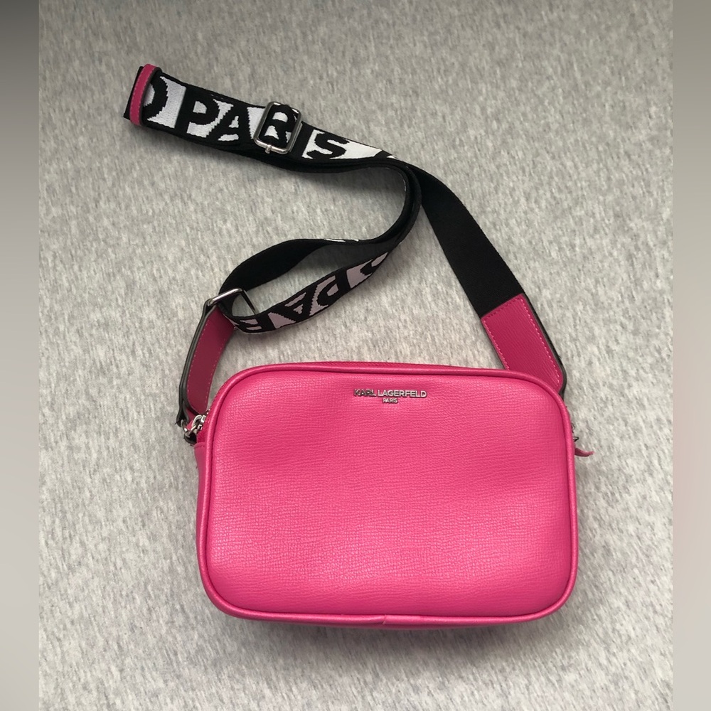 Karl Lagerfeld Fuchsia Maybelle Crossbody Bag -Damage-